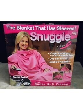 NEW Unopened Breast Cancer PINK SNUGGIE Original Blanket Adult Size Great